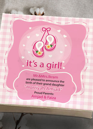 Baby Birth Announcement Boxes in Pakistan | Customized Methai & Sweet Boxes – Lowest Price