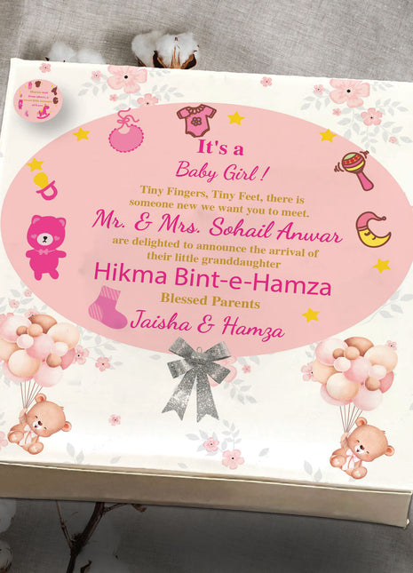 Baby Birth Announcement Boxes in Pakistan | Customized Methai & Sweet Boxes – Lowest Price