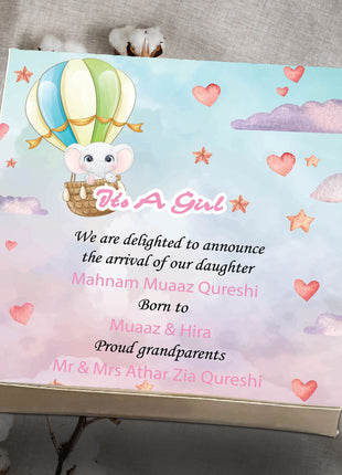 Baby Birth Announcement Boxes in Pakistan | Customized Methai & Sweet Boxes – Lowest Price