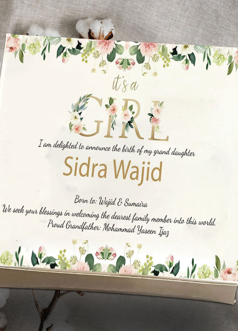 Baby Birth Announcement Boxes in Pakistan | Customized Methai & Sweet Boxes – Lowest Price