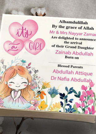 Baby Birth Announcement Boxes in Pakistan | Customized Methai & Sweet Boxes – Lowest Price