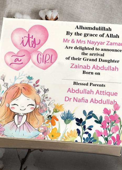 Baby Birth Announcement Boxes in Pakistan | Customized Methai & Sweet Boxes – Lowest Price
