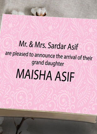 Baby Birth Announcement Boxes in Pakistan | Customized Methai & Sweet Boxes – Lowest Price