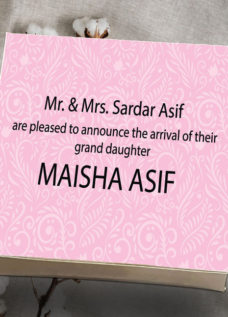 Baby Birth Announcement Boxes in Pakistan | Customized Methai & Sweet Boxes – Lowest Price