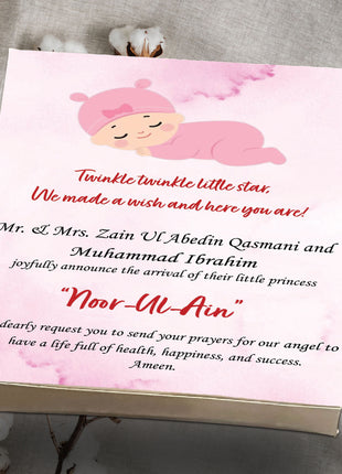Baby Birth Announcement Boxes in Pakistan | Customized Methai & Sweet Boxes – Lowest Price