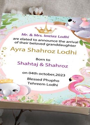 Baby Birth Announcement Boxes in Pakistan | Customized Methai & Sweet Boxes – Lowest Price