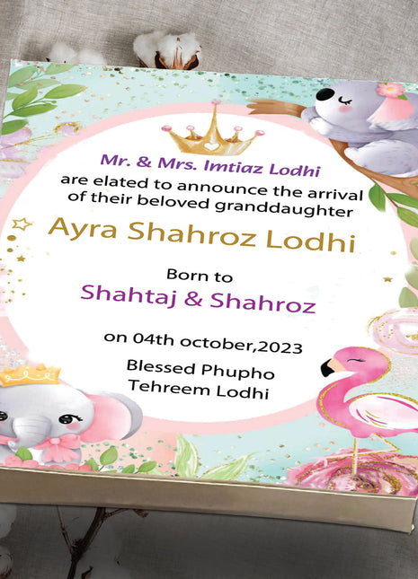 Baby Birth Announcement Boxes in Pakistan | Customized Methai & Sweet Boxes – Lowest Price