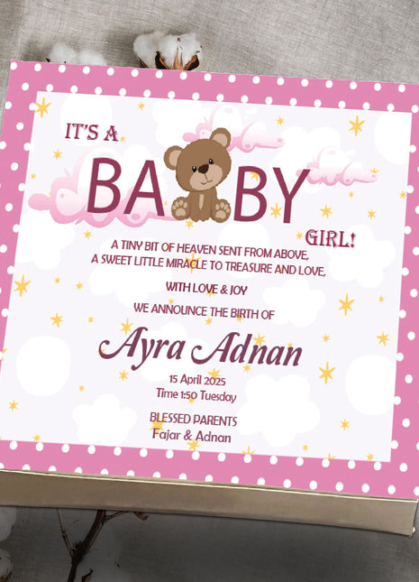 Baby Birth Announcement Boxes in Pakistan | Customized Methai & Sweet Boxes – Lowest Price