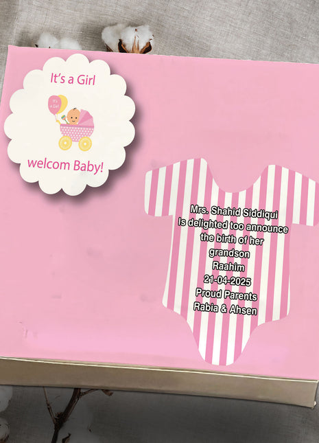 Baby Birth Announcement Boxes in Pakistan | Customized Methai & Sweet Boxes – Lowest Price