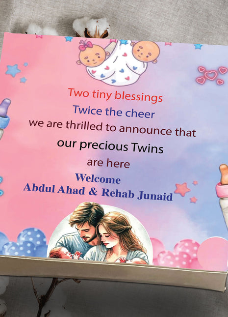 Baby Birth Announcement Boxes in Pakistan | Customized Methai & Sweet Boxes – Lowest Price