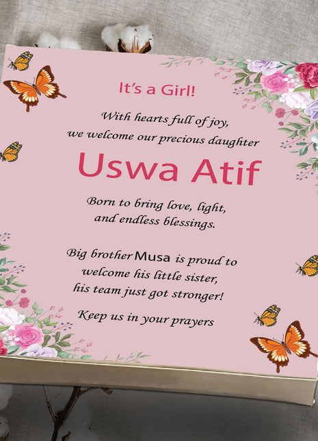 Baby Birth Announcement Boxes in Pakistan | Customized Methai & Sweet Boxes – Lowest Price