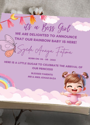 Baby Birth Announcement Boxes in Pakistan | Customized Methai & Sweet Boxes – Lowest Price