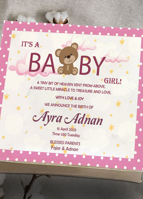 Baby Birth Announcement Boxes in Pakistan | Customized Methai & Sweet Boxes – Lowest Price
