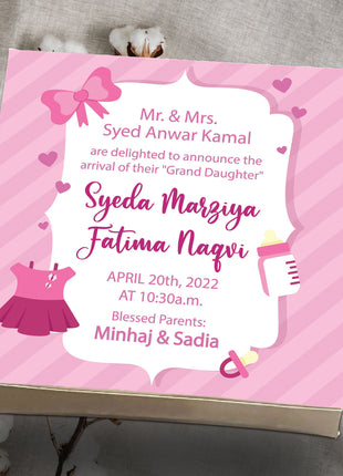 Baby Birth Announcement Boxes in Pakistan | Customized Methai & Sweet Boxes – Lowest Price