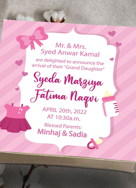 Baby Birth Announcement Boxes in Pakistan | Customized Methai & Sweet Boxes – Lowest Price