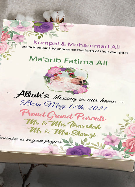 Baby Birth Announcement Boxes in Pakistan | Customized Methai & Sweet Boxes – Lowest Price