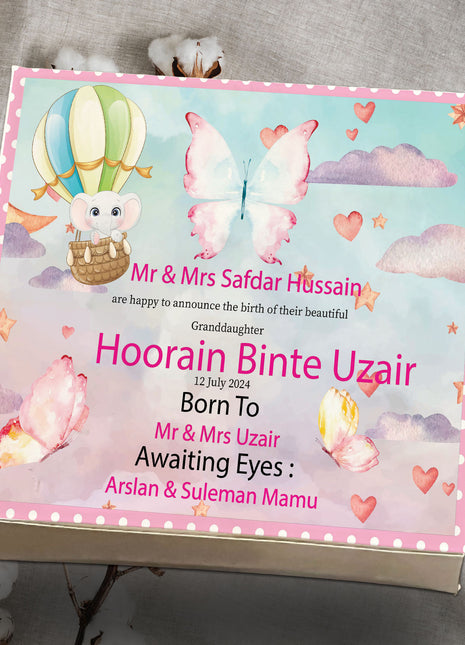 Baby Birth Announcement Boxes in Pakistan | Customized Methai & Sweet Boxes – Lowest Price
