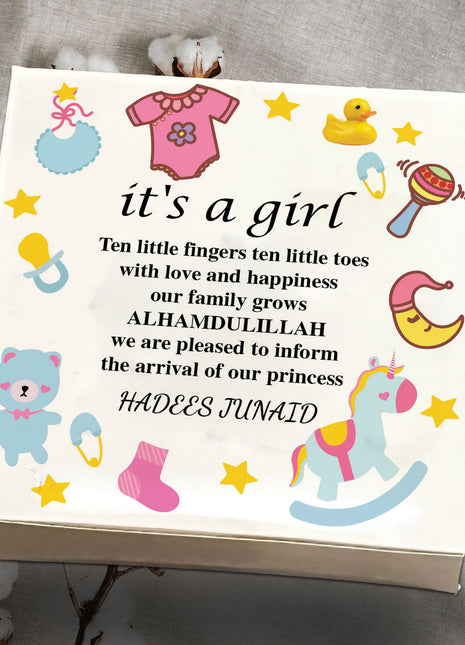 Baby Birth Announcement Boxes in Pakistan | Customized Methai & Sweet Boxes – Lowest Price