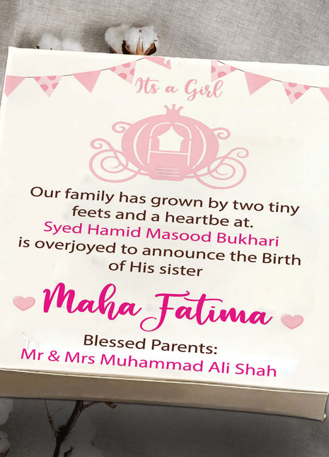 Baby Birth Announcement Boxes in Pakistan | Customized Methai & Sweet Boxes – Lowest Price