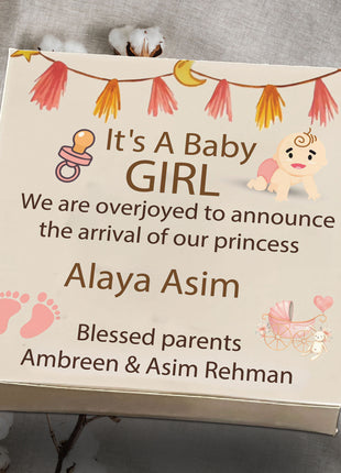 Baby Birth Announcement Boxes in Pakistan | Customized Methai & Sweet Boxes – Lowest Price