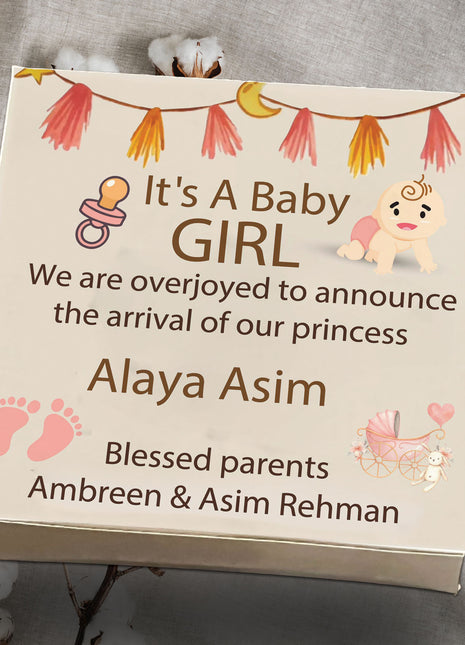 Baby Birth Announcement Boxes in Pakistan | Customized Methai & Sweet Boxes – Lowest Price