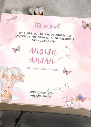 Baby Birth Announcement Boxes in Pakistan | Customized Methai & Sweet Boxes – Lowest Price