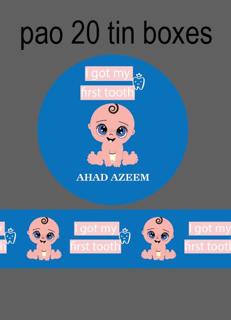Premium Birth Announcement Tin Boxes – Custom Printed Baby Arrival Gifts & Methie Boxes in Pakistan