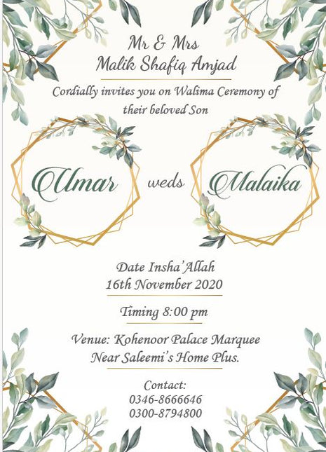 Customized Wedding Cards