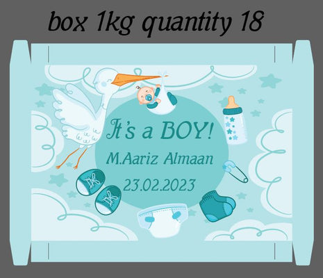Baby Birth Announcement Boxes in Pakistan | Customized Methai & Sweet Boxes – Lowest Price