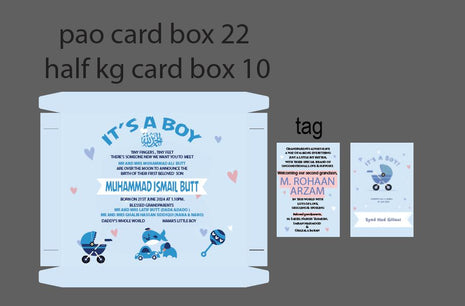 Baby Birth Announcement Boxes in Pakistan | Customized Methai & Sweet Boxes – Lowest Price