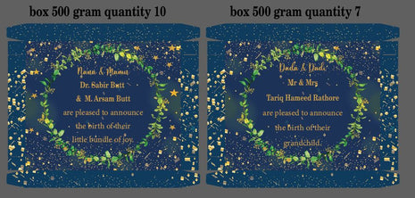Baby Birth Announcement Boxes in Pakistan | Customized Methai & Sweet Boxes – Lowest Price
