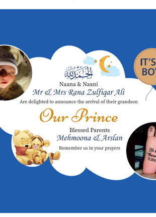 Baby Birth Announcement Boxes in Pakistan | Customized Methai & Sweet Boxes – Lowest Price