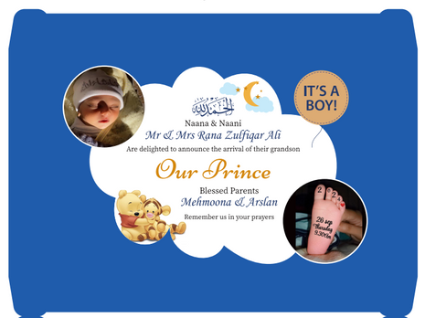 Baby Birth Announcement Boxes in Pakistan | Customized Methai & Sweet Boxes – Lowest Price