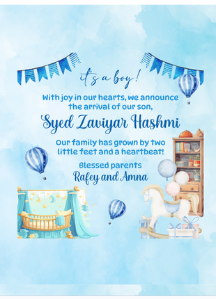 Baby Birth Announcement Boxes in Pakistan | Customized Methai & Sweet Boxes – Lowest Price