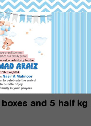 Baby Birth Announcement Boxes in Pakistan | Customized Methai & Sweet Boxes – Lowest Price