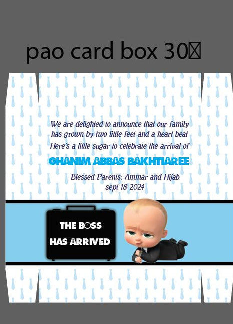 Baby Birth Announcement Boxes in Pakistan | Customized Methai & Sweet Boxes – Lowest Price