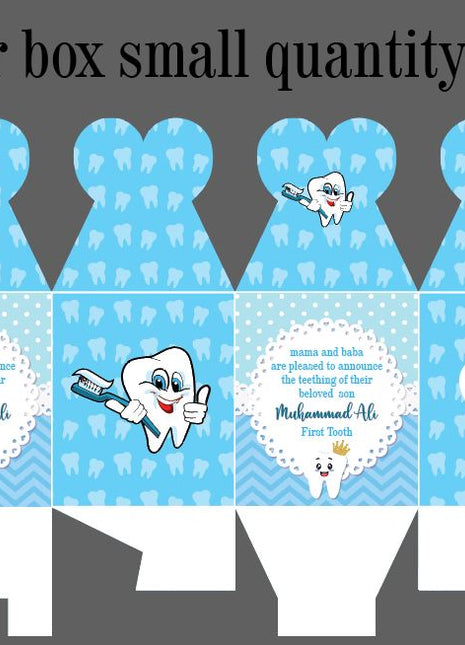 Customized First Tooth Goody Boxes – Elegant Packaging for Your Baby’s Precious Milestone