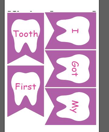 First Tooth Bunting Banner