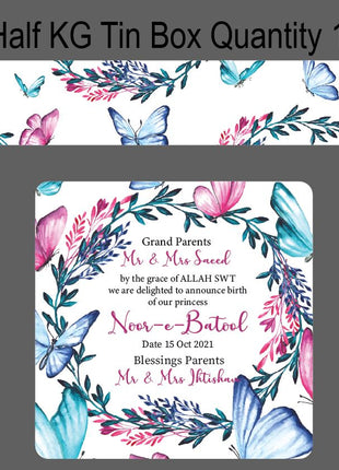 Premium Birth Announcement Tin Boxes – Custom Printed Baby Arrival Gifts & Methie Boxes in Pakistan