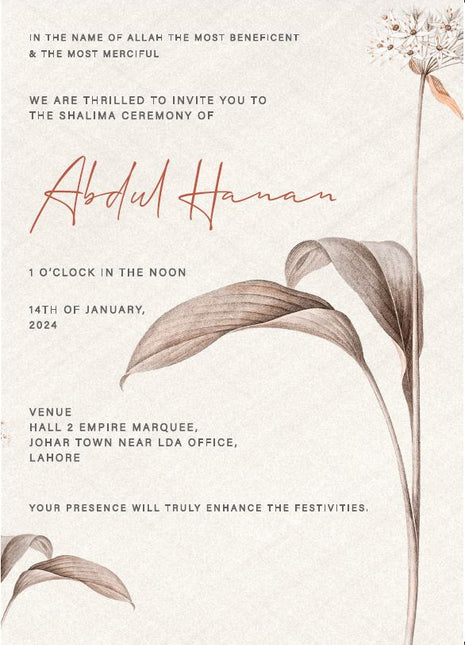 Customized Wedding Cards