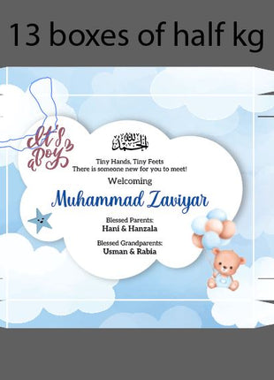 Baby Birth Announcement Boxes in Pakistan | Customized Methai & Sweet Boxes – Lowest Price