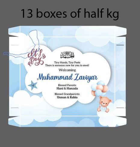 Baby Birth Announcement Boxes in Pakistan | Customized Methai & Sweet Boxes – Lowest Price