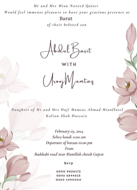 Customized Wedding Card