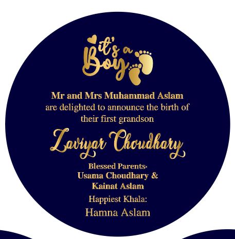 Baby Birth Announcement Boxes in Pakistan | Customized Methai & Sweet Boxes – Lowest Price