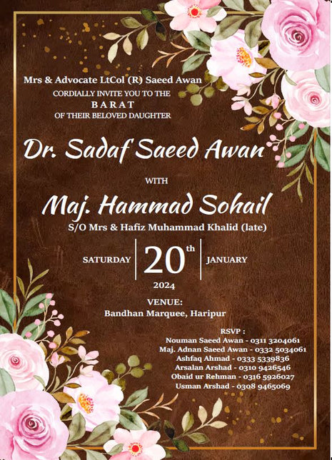 Customized Wedding Card