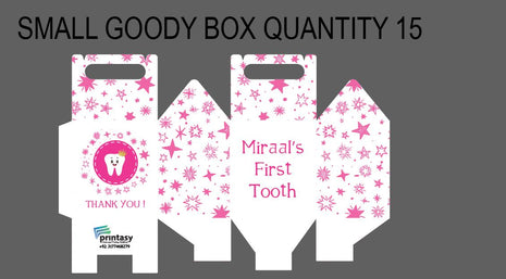 Customized First Tooth Goody Boxes – Elegant Packaging for Your Baby’s Precious Milestone