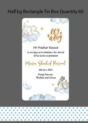 Baby Birth Announcement Boxes in Pakistan | Customized Methai & Sweet Boxes – Lowest Price