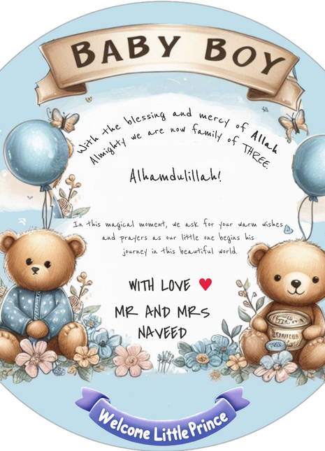 Baby Birth Announcement Boxes in Pakistan | Customized Methai & Sweet Boxes – Lowest Price