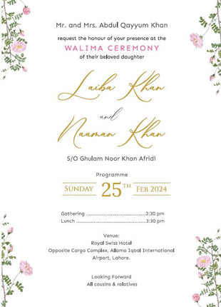 Customized Wedding Card