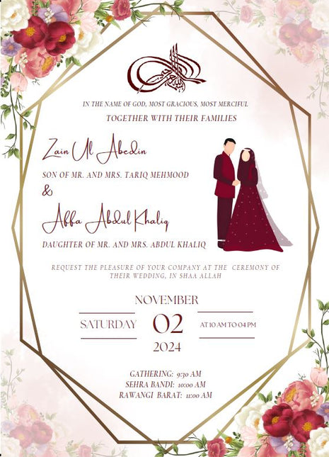 Customized Wedding Card